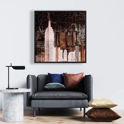 Modern Framed Empire City of New York Canvas | Home Decor