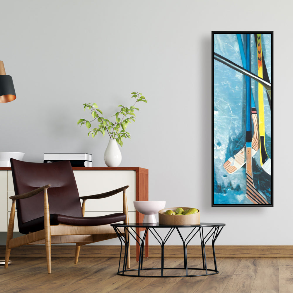 Hockey Sticks Canvas - Man Cave Sports Decor | Home Hobbies