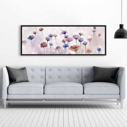 Toile botanique pour chambre à coucher | Cadre avec petites fleurs sauvages