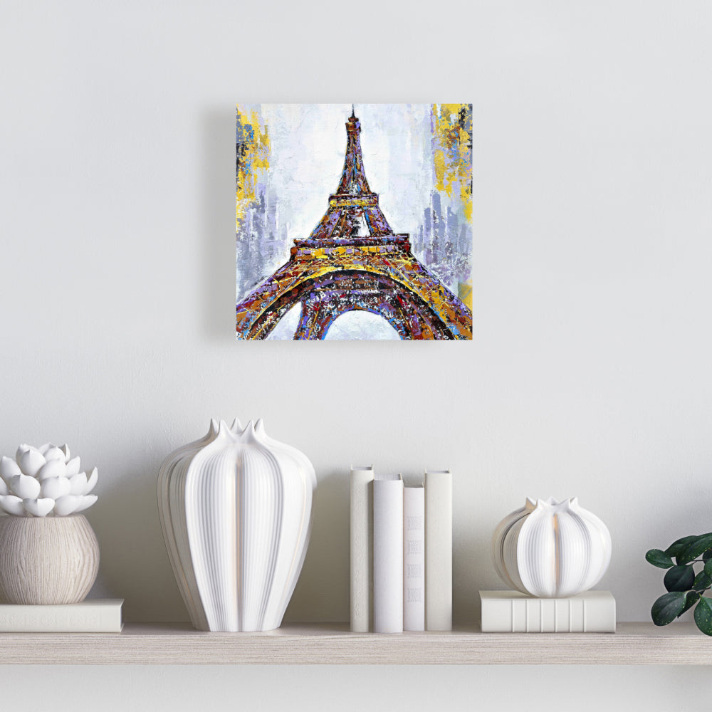 Eiffel Tower Abstract Canvas - Contemporary Bedroom Decor