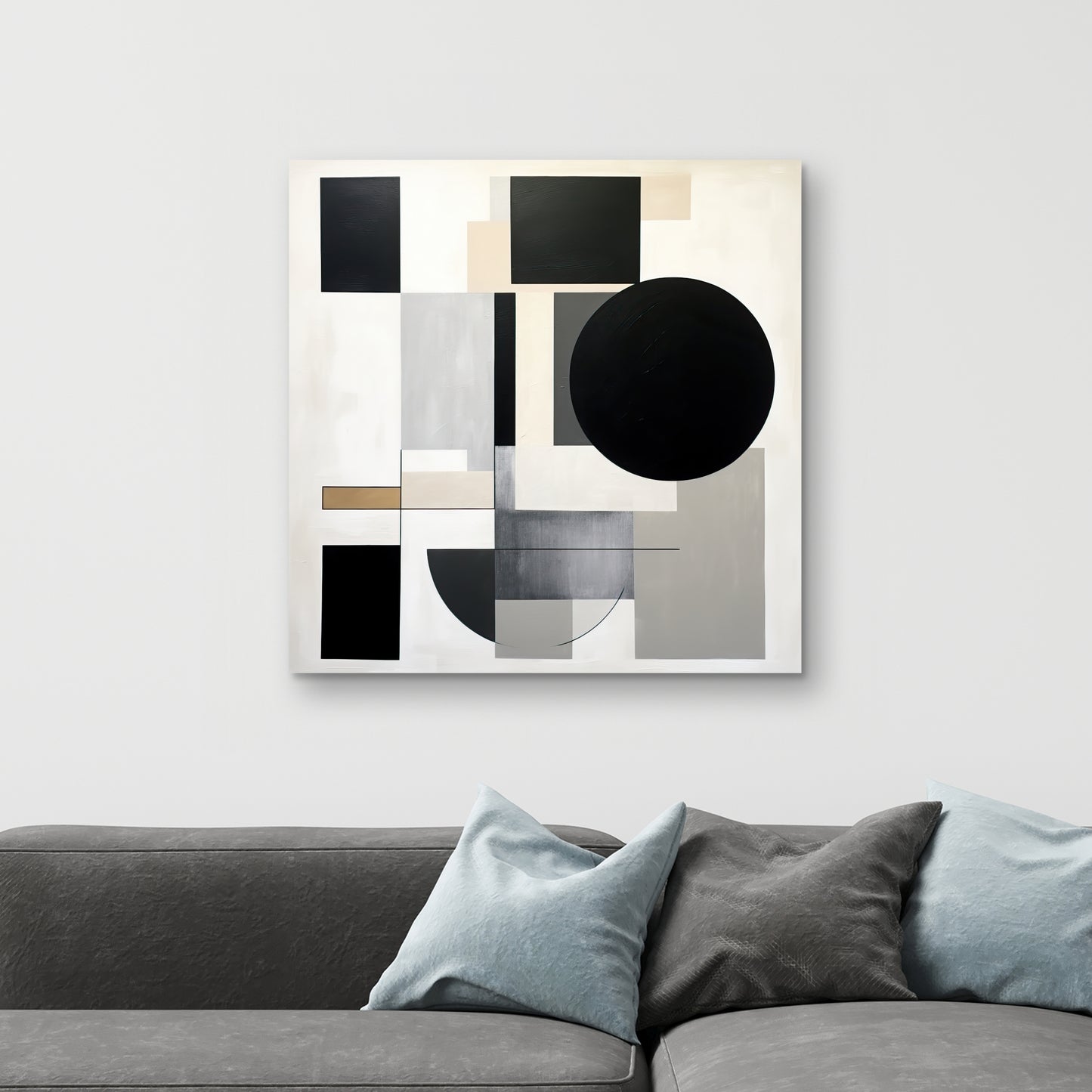 Toile minimaliste pour chambre à coucher | Décoration d'intérieur sans sujet