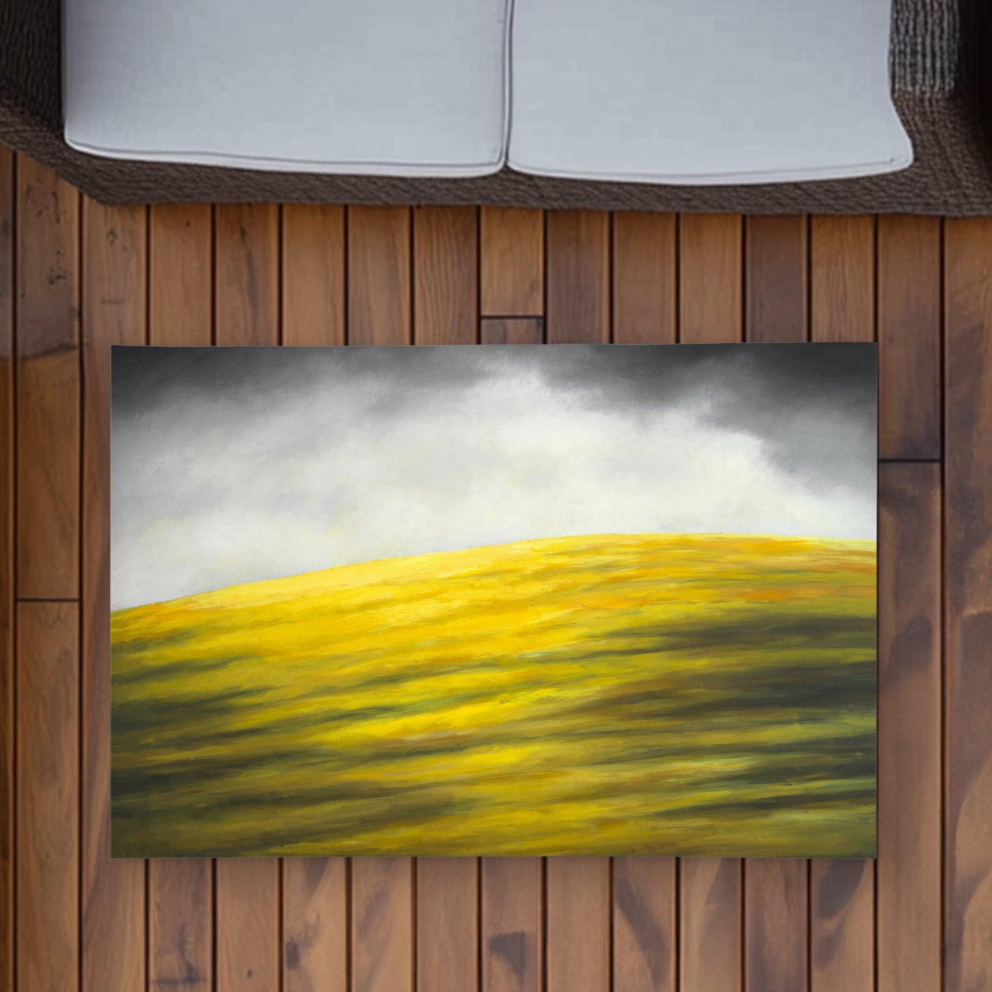 Yellow Hill Outdoor Area Rug | Yellow Mountains Home Decor