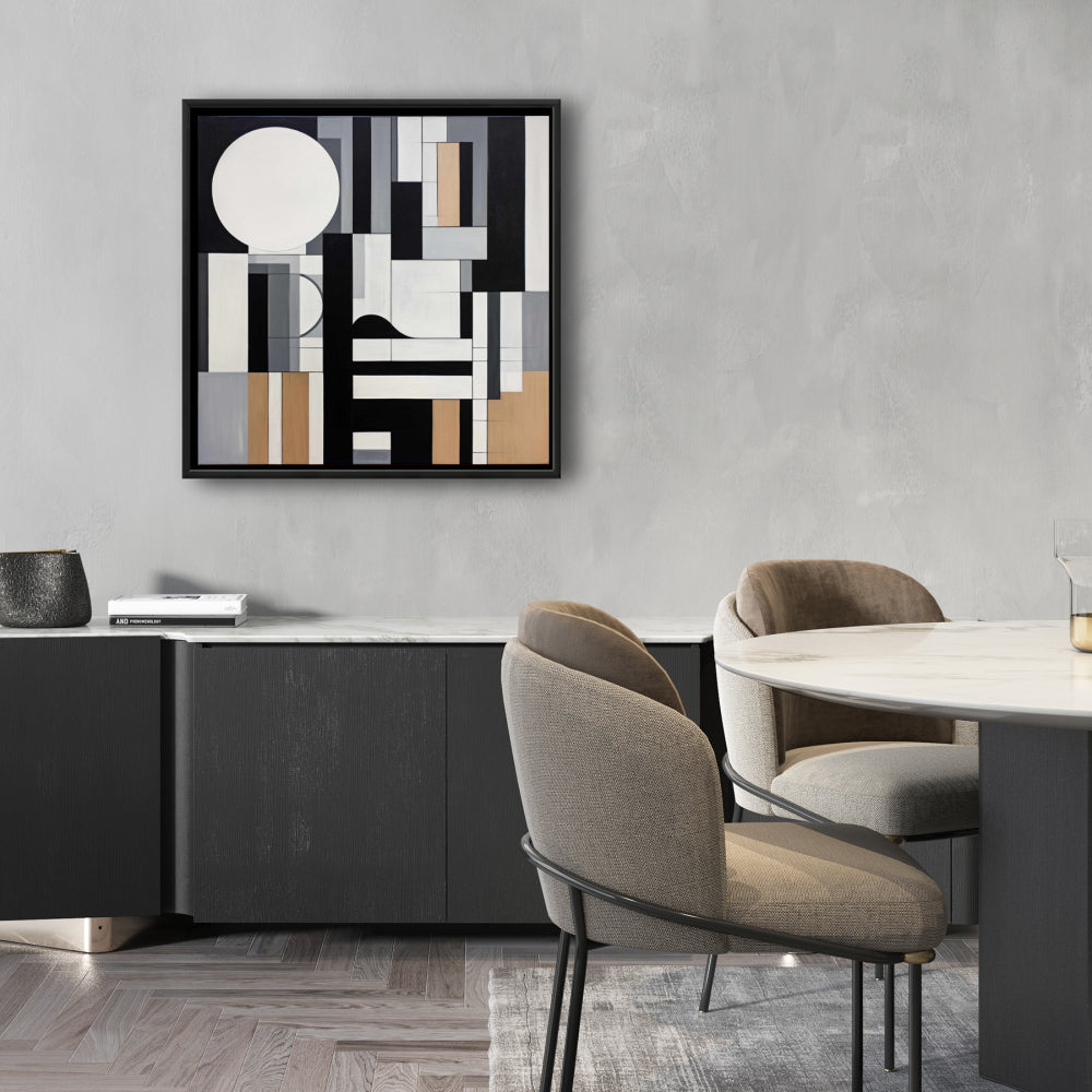 Toile encadrée minimaliste et abstraite - Décoration d'intérieur moderne