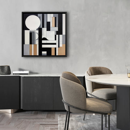 Toile encadrée minimaliste et abstraite - Décoration d'intérieur moderne