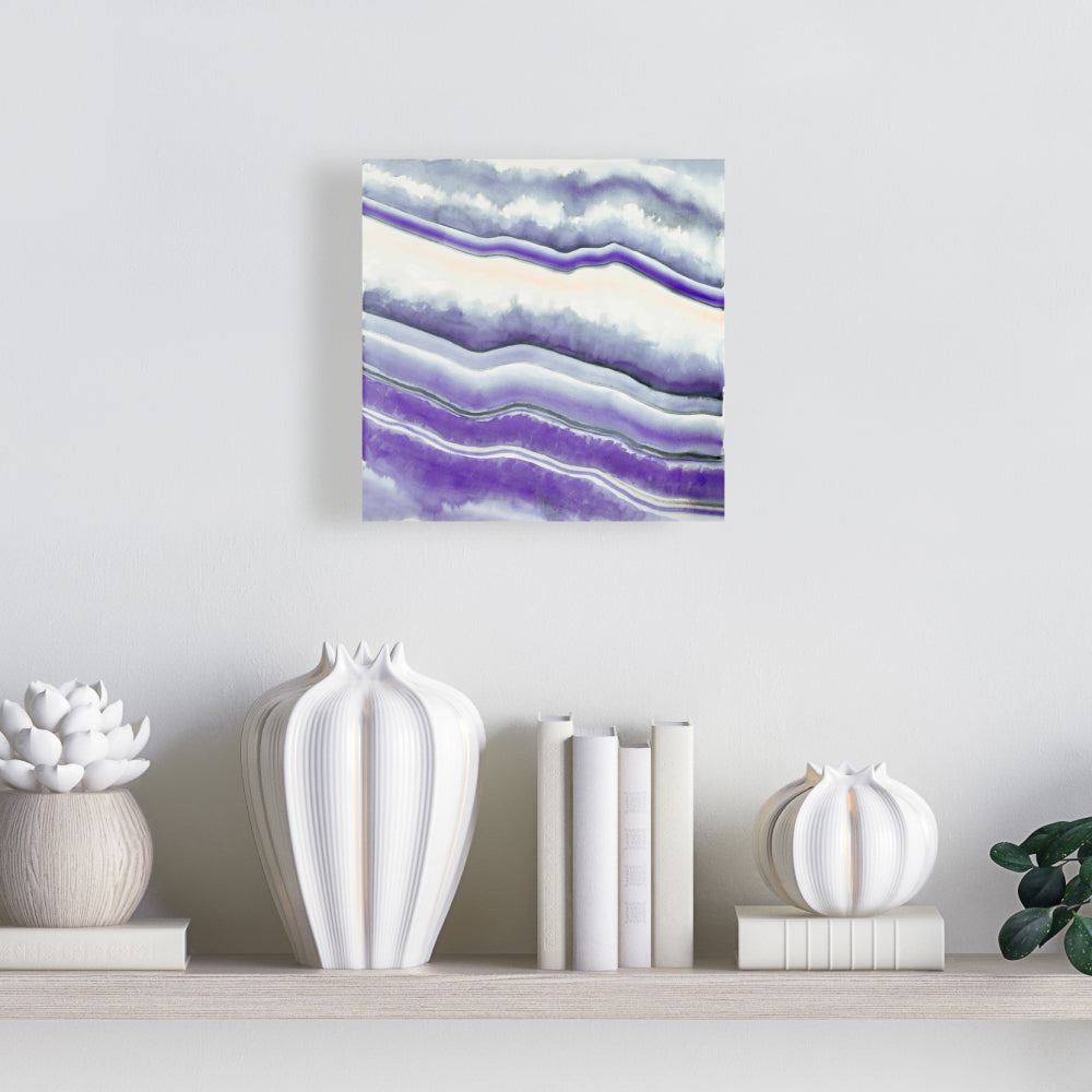 Toile abstraite Géode violette - Décoration murale moderne