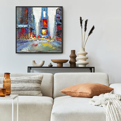 Toile encadrée « Bâtiments colorés abstraits » | Décoration d'intérieur