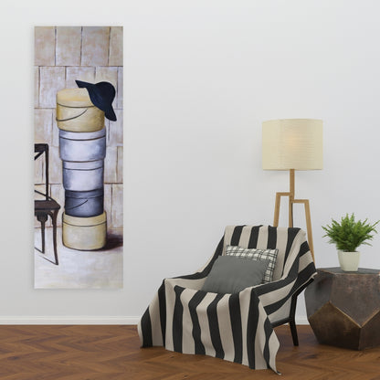 Object Brown Hat Boxes Canvas | Contemporary Home Decor Art