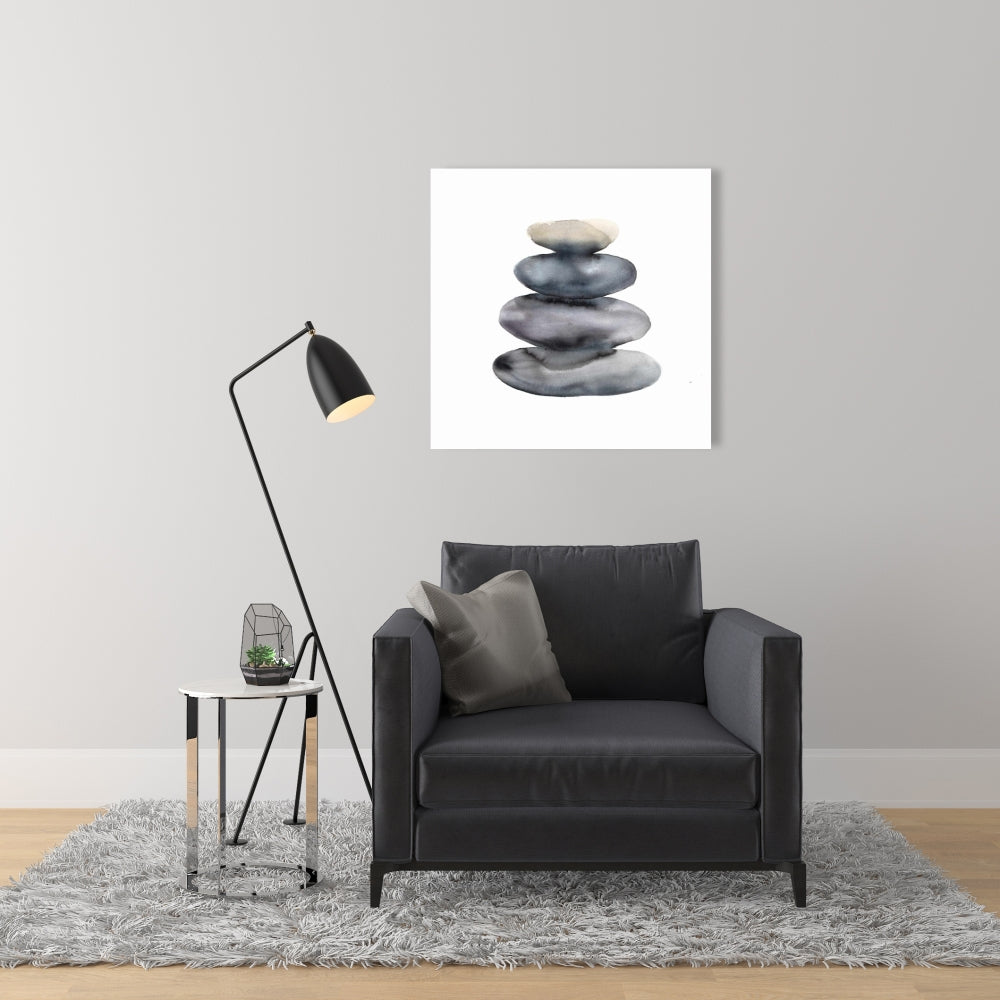 Nature morte aux minéraux sur toile spirituelle - Décor quatre pierres chaudes