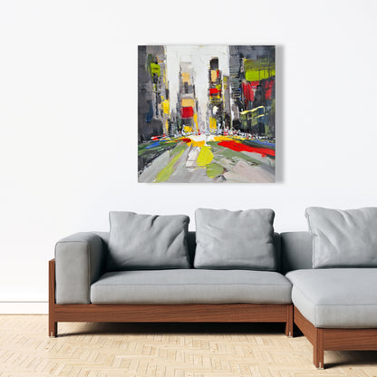 Abstract Texturized Cityscape Canvas | Modern Home Decor Art