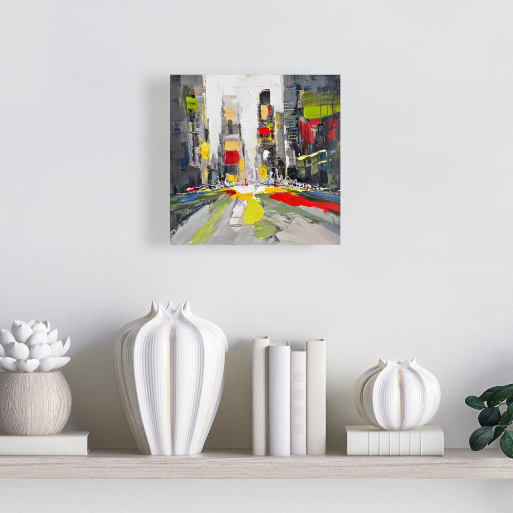 Abstract Texturized Cityscape Canvas | Modern Home Decor Art