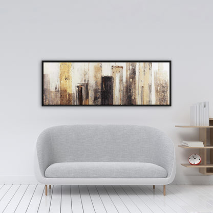 Toile urbaine aux tons terreux | Décoration industrielle encadrée marron