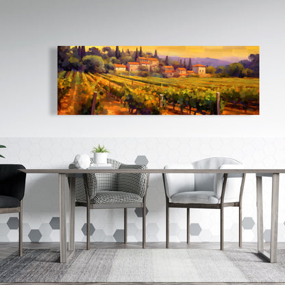 Toile jaune représentant des arbres dans le salon de la plantation – Décoration d'intérieur