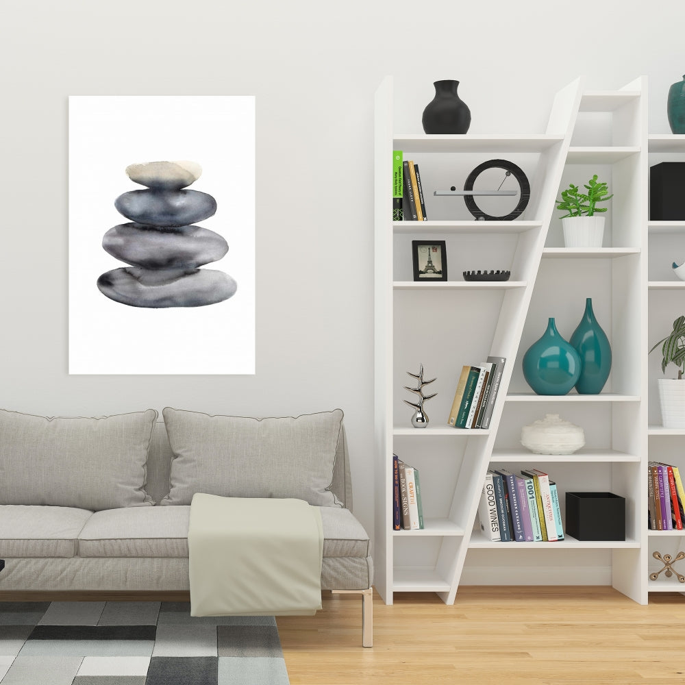 Nature morte aux minéraux sur toile spirituelle - Décor quatre pierres chaudes