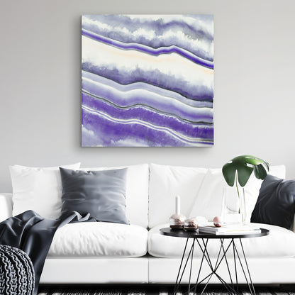 Toile abstraite Géode violette - Décoration murale moderne
