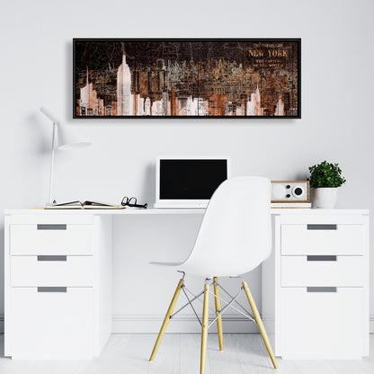 Modern Framed Empire City of New York Canvas | Home Decor