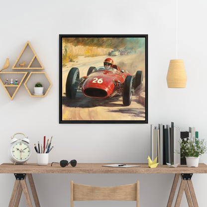 Number 26 Brown Hobbies Framed Canvas | Home Decor Artwork