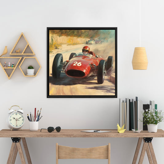 Number 26 Brown Hobbies Framed Canvas | Home Decor Artwork