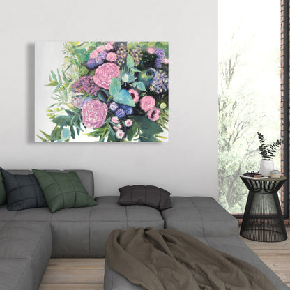 Melody of Fuchsia Flowers | Botanical Canvas | Home Decor
