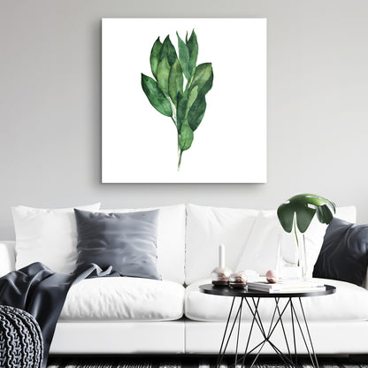 Minimalist Bay Leaves Canvas | Stylish Home Decor Art