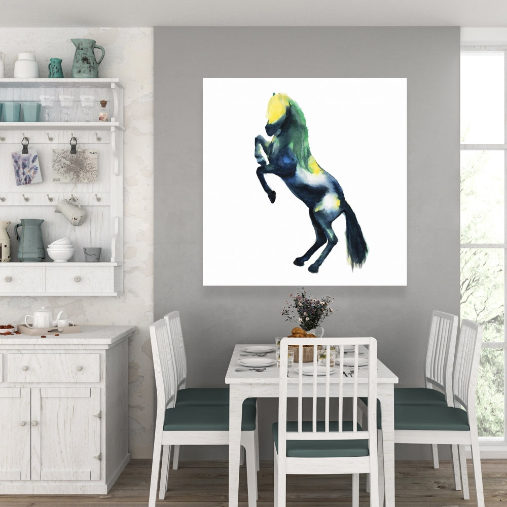 Toile Cheval de Salutation – Art Animalier pour Décoration de Chambre