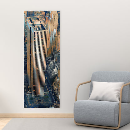 Toile hyperréaliste marron « Cities » – Décoration de bâtiment General Motors