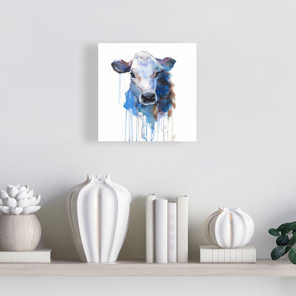 Watercolor Jersey Cow Canvas | Farm Animal Kitchen Decor