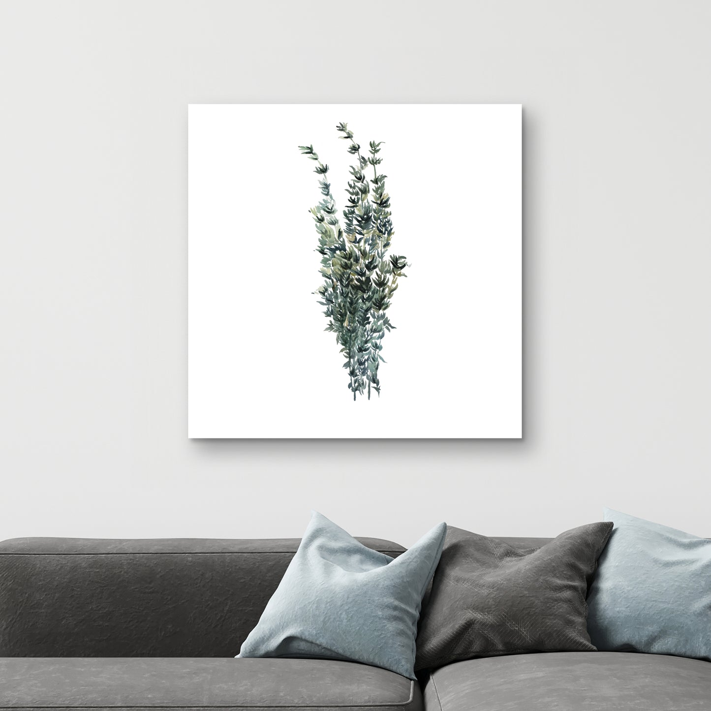 Impression sur toile « Feuilles de thym » | Décoration de cuisine