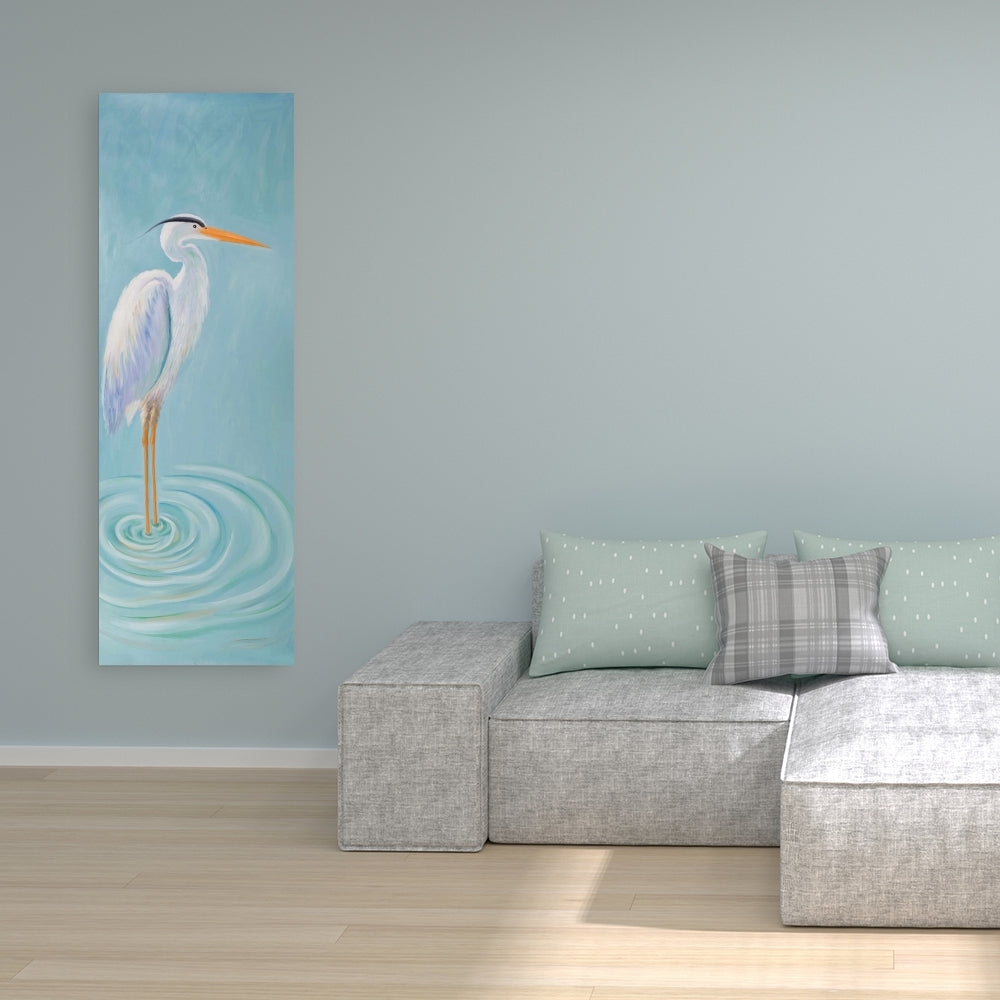 Toile de chambre à coucher représentant un grand héron bleu | Décoration murale pour la maison
