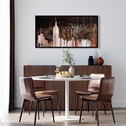 Modern Framed Empire City of New York Canvas | Home Decor