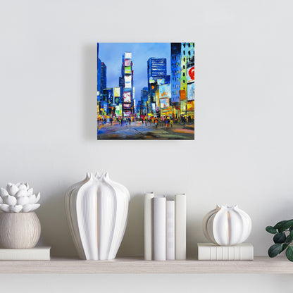 Retro Cityscape Times Square Canvas | Home Decor Wall Art