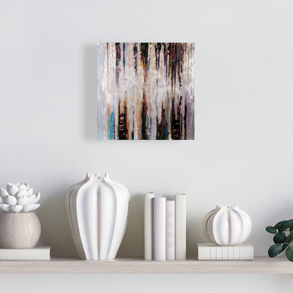 Abstract Runny Paint Canvas | Blue Shapes Modern Home Decor