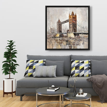 Toile encadrée Tower Bridge de Londres | Décoration de chambre orange
