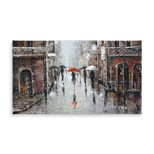 City Rain Tablecloth - Indoor/Outdoor Contemporary Bedroom Decor