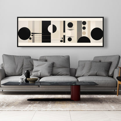 Lowering Minimalist Framed Canvas | Shapes Livingroom Decor