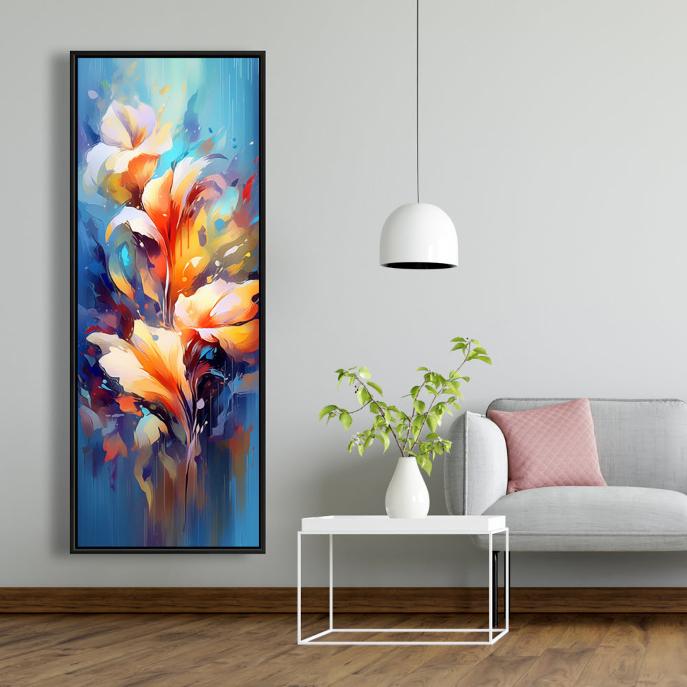 Toile Explosion de Fleurs - Décoration de Chambre Florale Contemporaine