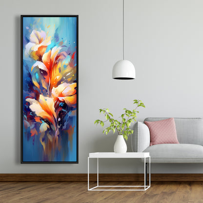 Toile Explosion de Fleurs - Décoration de Chambre Florale Contemporaine