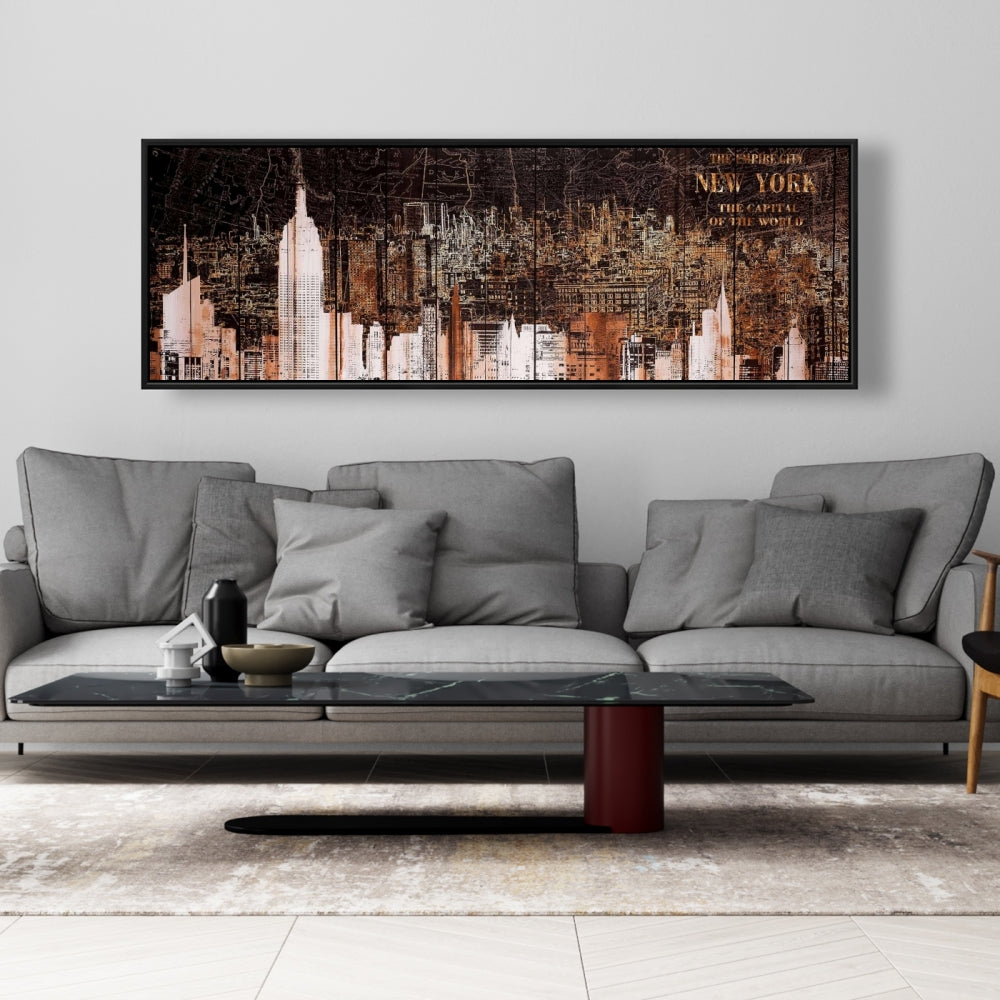 Modern Framed Empire City of New York Canvas | Home Decor