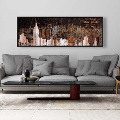 Modern Framed Empire City of New York Canvas | Home Decor