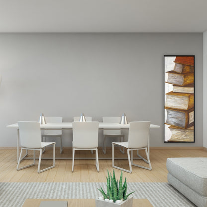 Toile « Pile de livres » | Décoration d'intérieur contemporaine