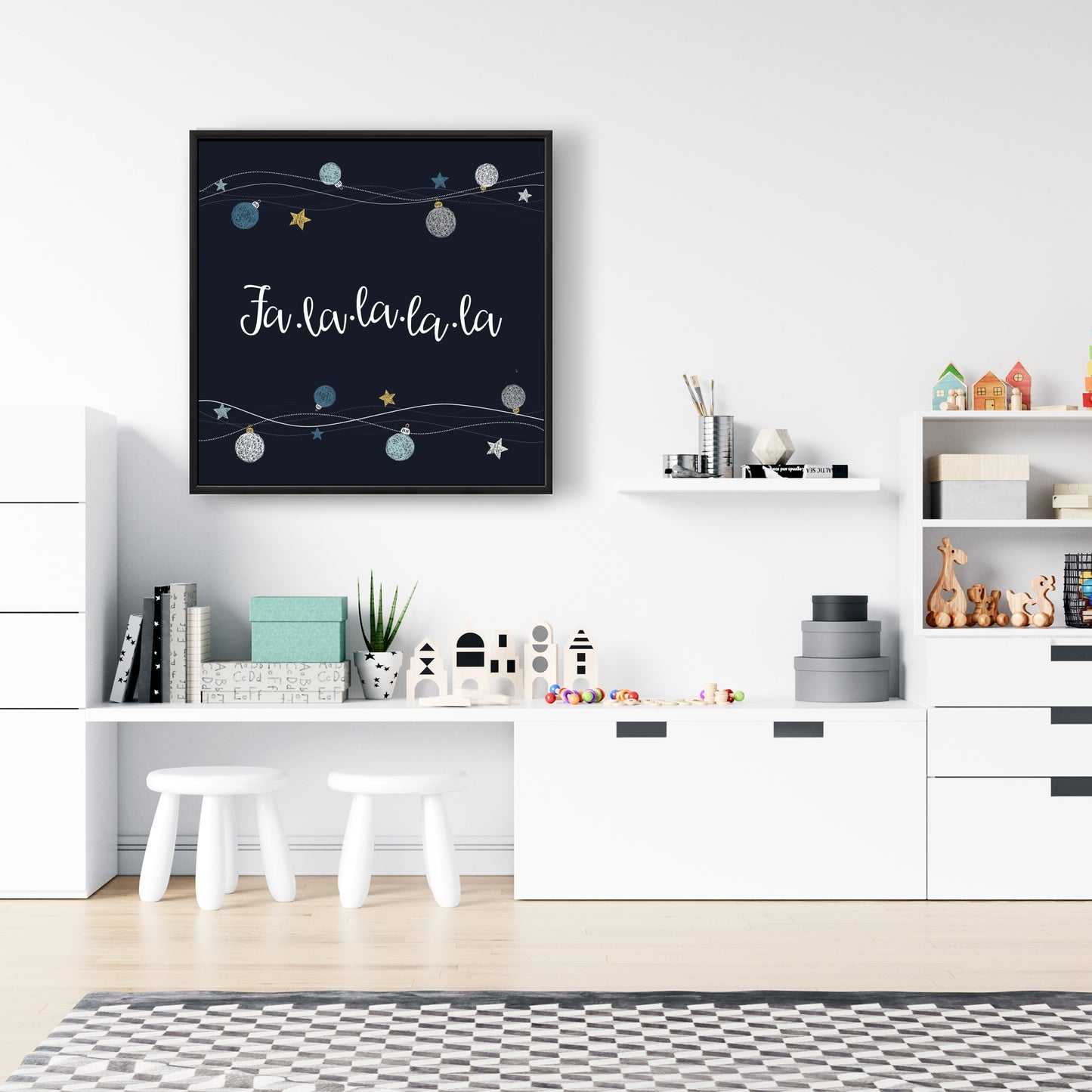 Fa-la-la-la-la Toile de chanson | Motif de symboles de faute de frappe, décoration d'intérieur