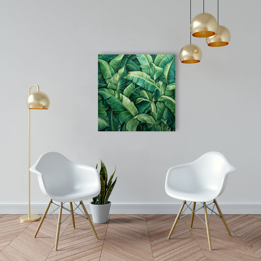 Toile Feuilles Vives - Décoration Florale et Botanique Contemporaine