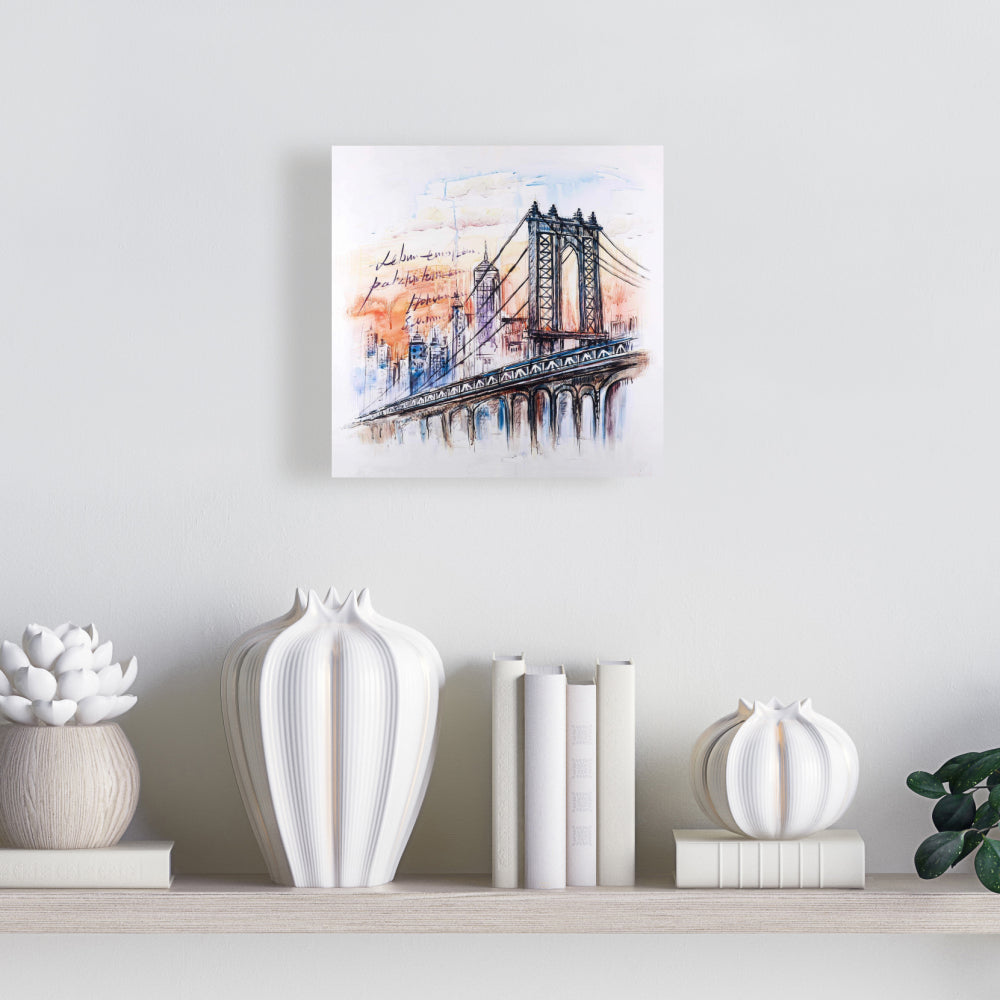 Bridge Sketch Canvas - Illustrative Bedroom Art for Home Decor