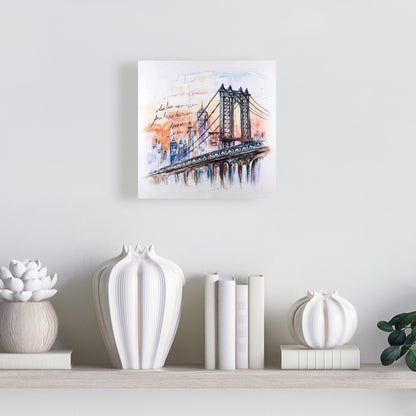 Bridge Sketch Canvas - Illustrative Bedroom Art for Home Decor