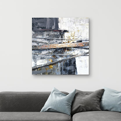 Toile industrielle abstraite | Décor à rayures texturées