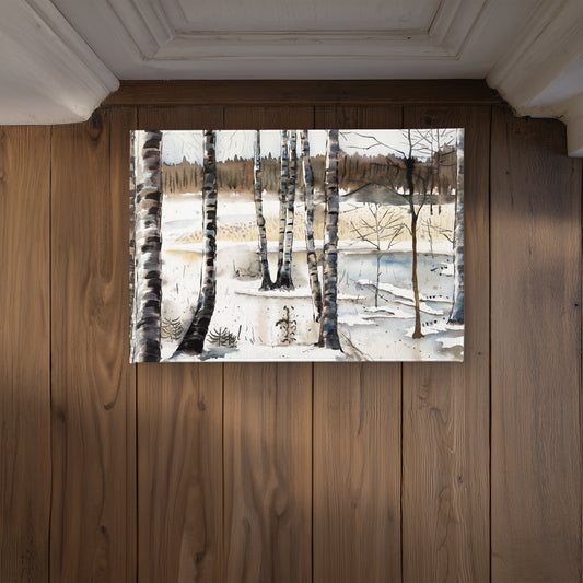 Winter Swamp Indoor Outdoor Door Mat | Landscapes Home Decor