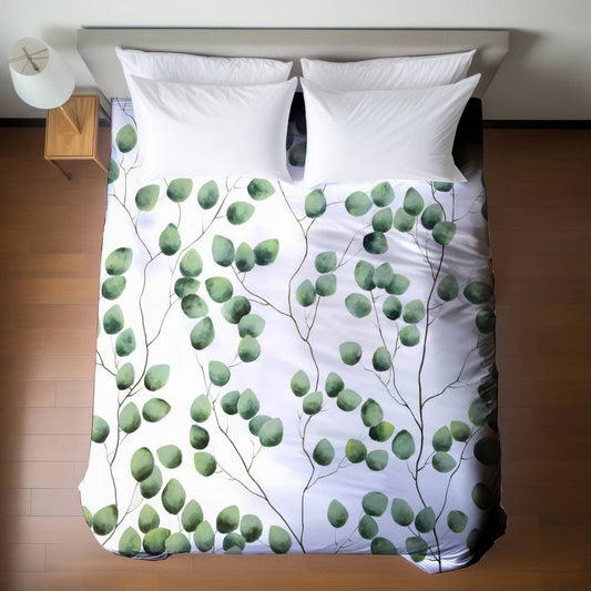 Climbing Leaves Duvet Cover | Floral Botanical Living Room Decor