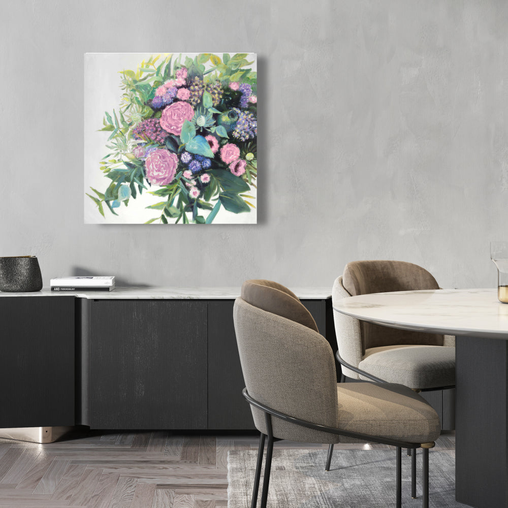 Melody of Fuchsia Flowers | Botanical Canvas | Home Decor