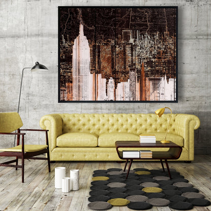 Modern Framed Empire City of New York Canvas | Home Decor