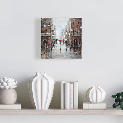 City Rain Canvas - Modern Bedroom Wall Art | Home Decor