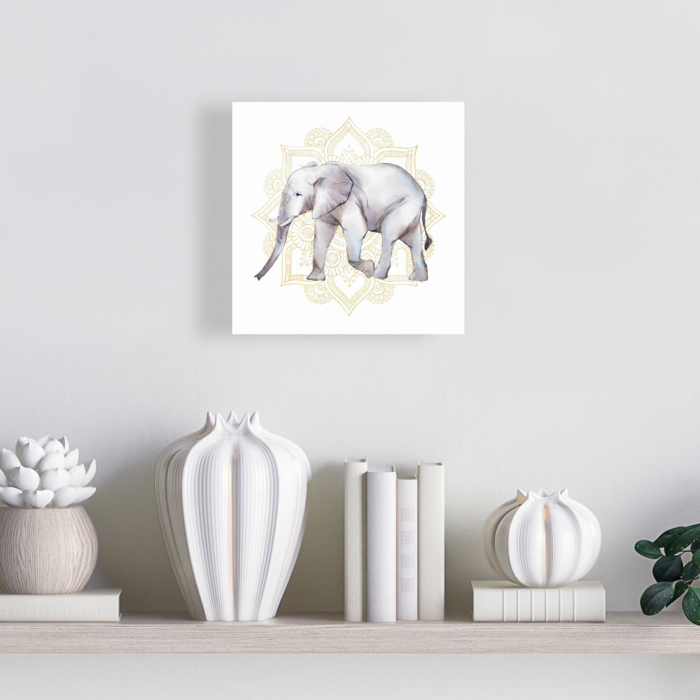 Éléphant sur toile mandalas | Décoration de chambre africaine